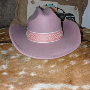 Pink Western Style Hat